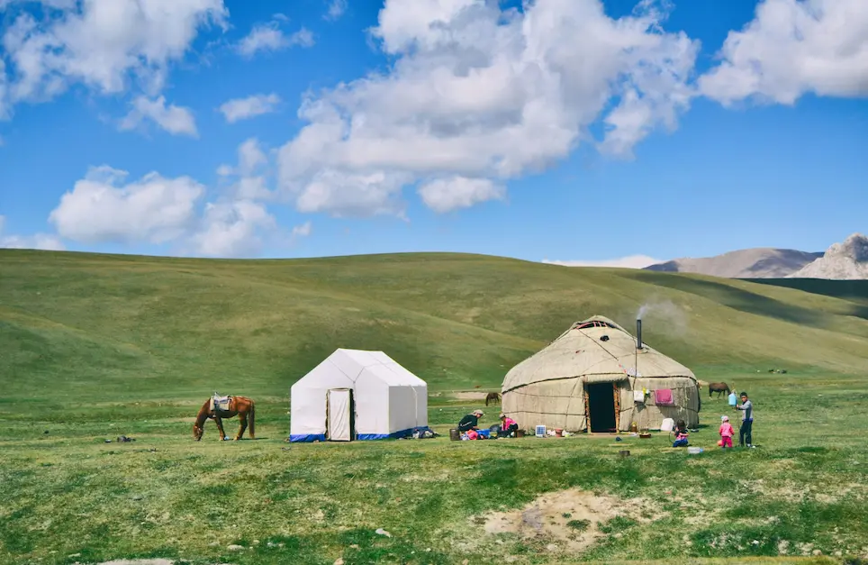 Song Kul Lake in Kyrgyzstan during travel season