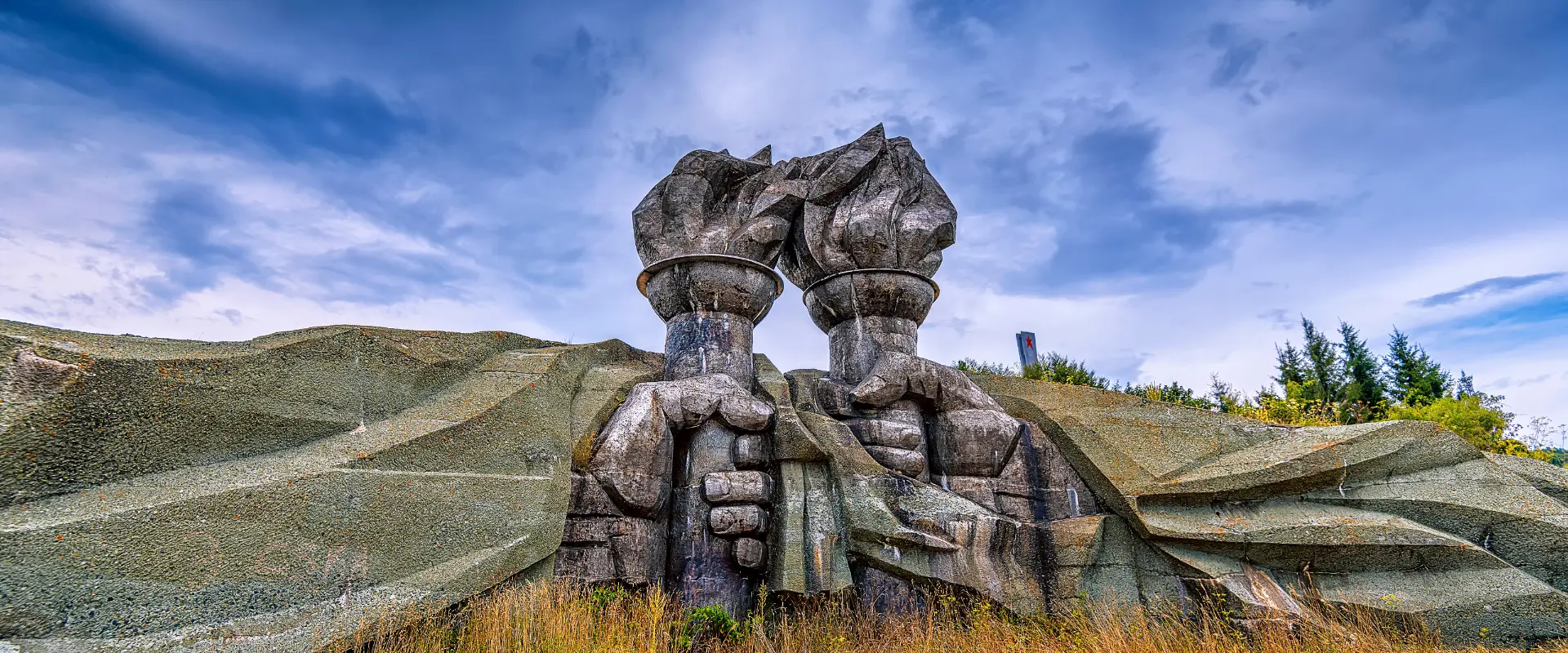Monument in the Bulgarian mountains