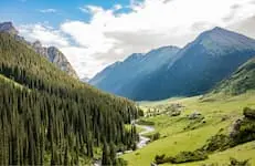 Mountain valley at Altyn Arashan